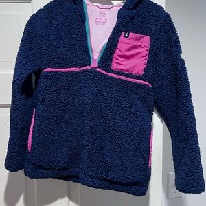 Joules Navy and Pink Sherpa Jacket